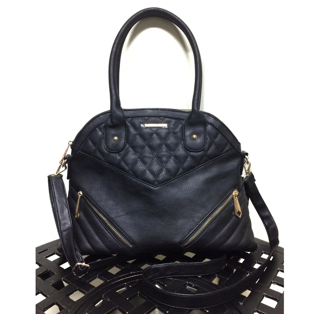 🆕 Quilted Top Handle Satchel, Rampage - Picture 2 of 10